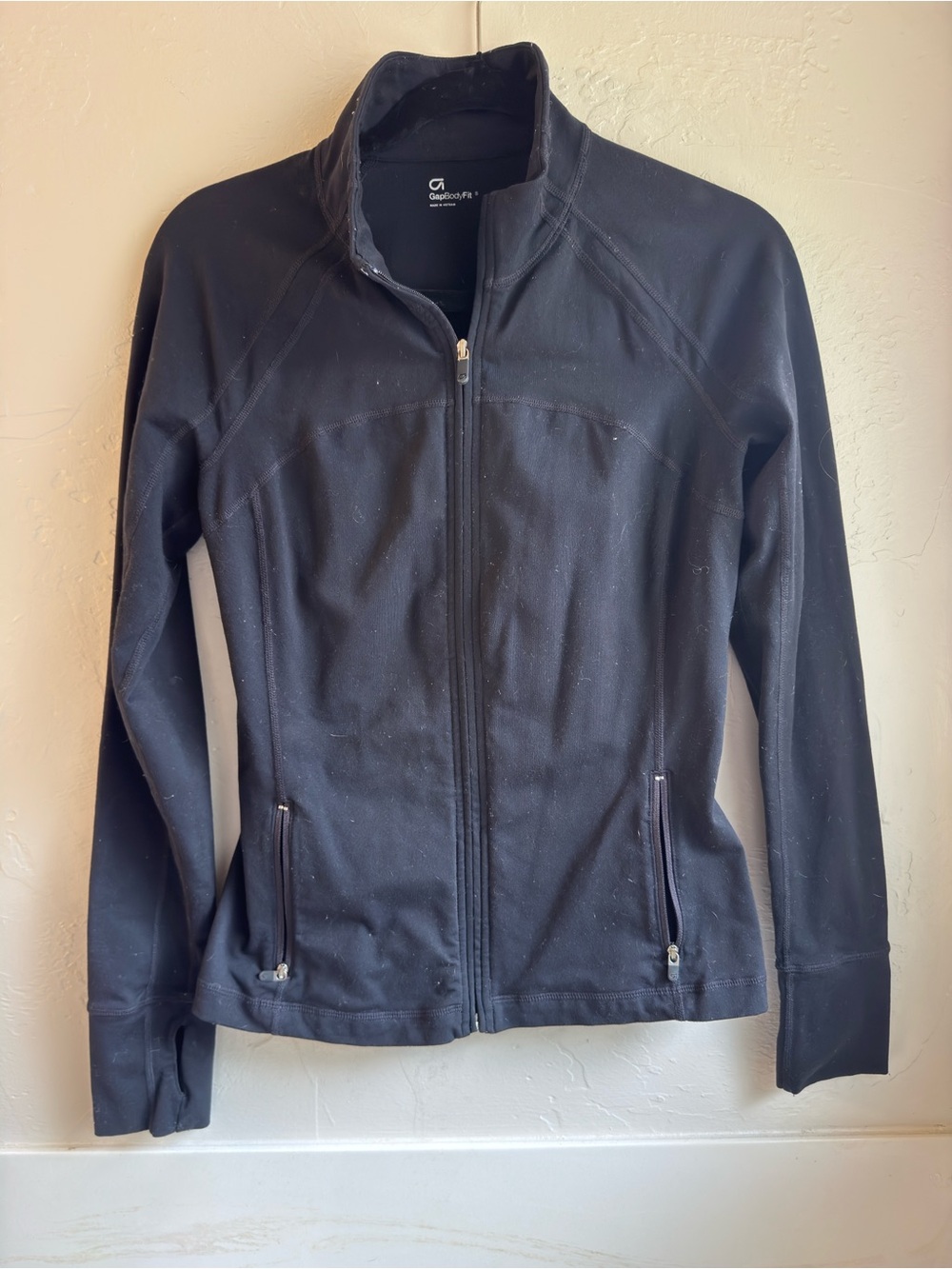 Gap BodyFit - Women’s Black Full Zip Track BBL Jacket - Size S
